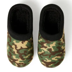 Online Boys Printed Camo Fleece Clog Slipper Slippers