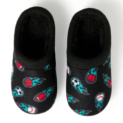 Online Boys Printed Sports Fleece Clog Slipper Slippers