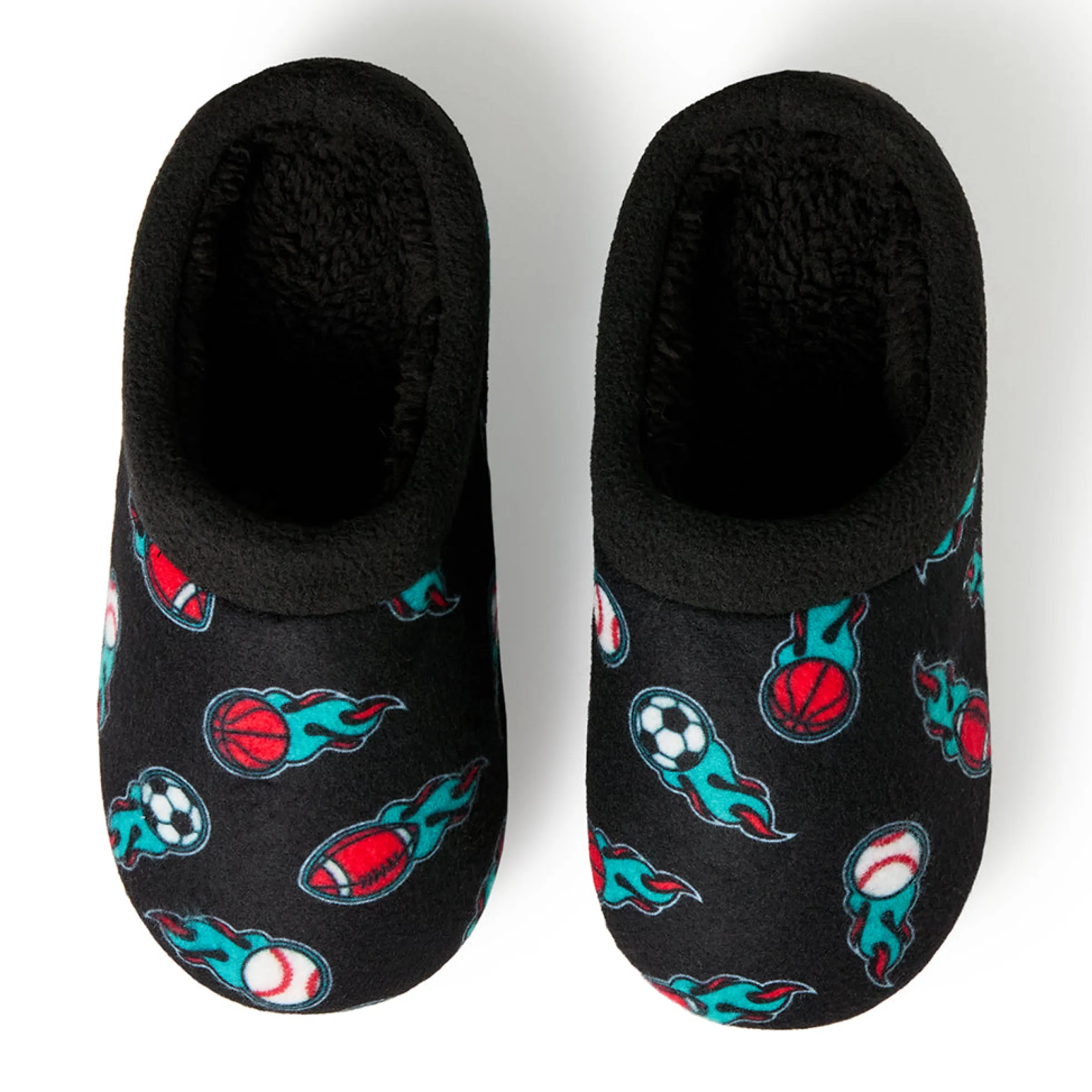 Online Boys Printed Sports Fleece Clog Slipper Slippers