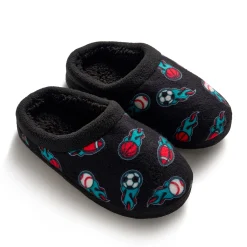 Online Boys Printed Sports Fleece Clog Slipper Slippers