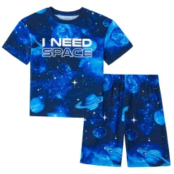 Hot Boys Short Sleeve Top & Shorts 2-Pc Pajama Set with Space Graphic Kids/BOY Boys Sets