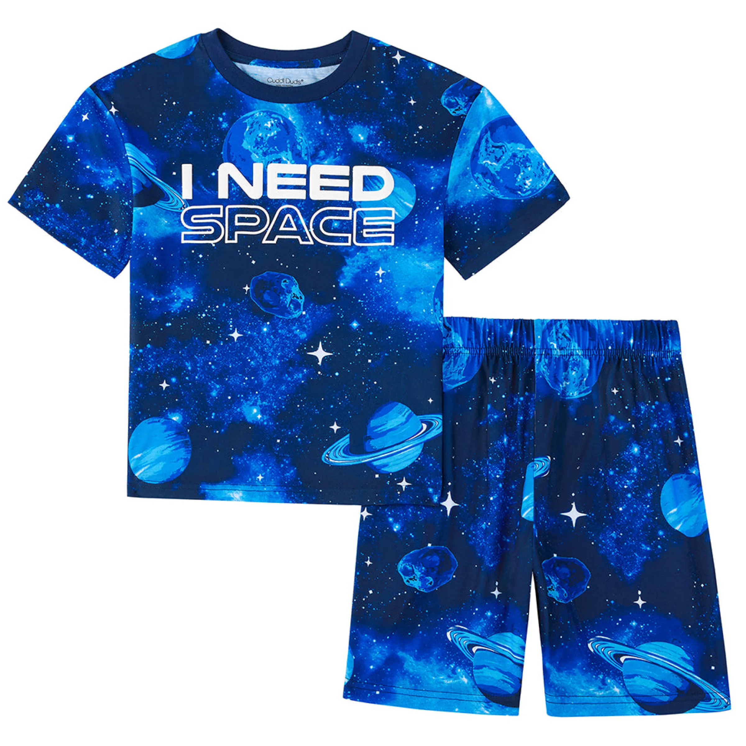 Hot Boys Short Sleeve Top & Shorts 2-Pc Pajama Set with Space Graphic Kids/BOY Boys Sets