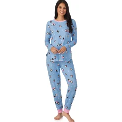 Best Brushed Sweater Knit Long Sleeve Top with Jogger 2-Pc Pajama Set Women Sleepwear|Long Sleeves