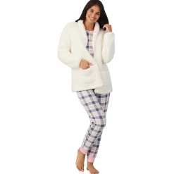 Best Brushed Sweater Knit Long Sleeve Top with Jogger 2-Pc Pajama Set Women Sleepwear|Long Sleeves