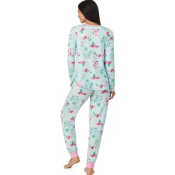 Best Brushed Sweater Knit Long Sleeve Top with Jogger 2-Pc Pajama Set Women Sleepwear|Long Sleeves