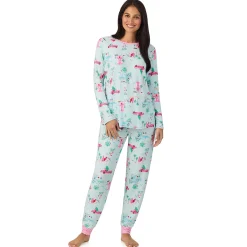 Best Brushed Sweater Knit Long Sleeve Top with Jogger 2-Pc Pajama Set Women Sleepwear|Long Sleeves