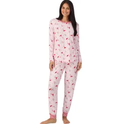 Best Brushed Sweater Knit Long Sleeve Top with Jogger 2-Pc Pajama Set Women Sleepwear|Long Sleeves