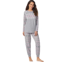 Hot Brushed Sweater Knit Long Sleeve Pajama Set Women Sleepwear|Long Sleeves