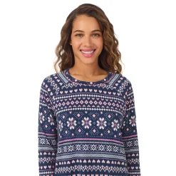 Hot Brushed Sweater Knit Long Sleeve Pajama Set Women Sleepwear|Long Sleeves