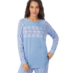 Hot Brushed Sweater Knit Long Sleeve Pajama Set Women Sleepwear|Long Sleeves