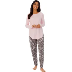 Hot Brushed Sweater Knit Long Sleeve Pajama Set Women Sleepwear|Long Sleeves