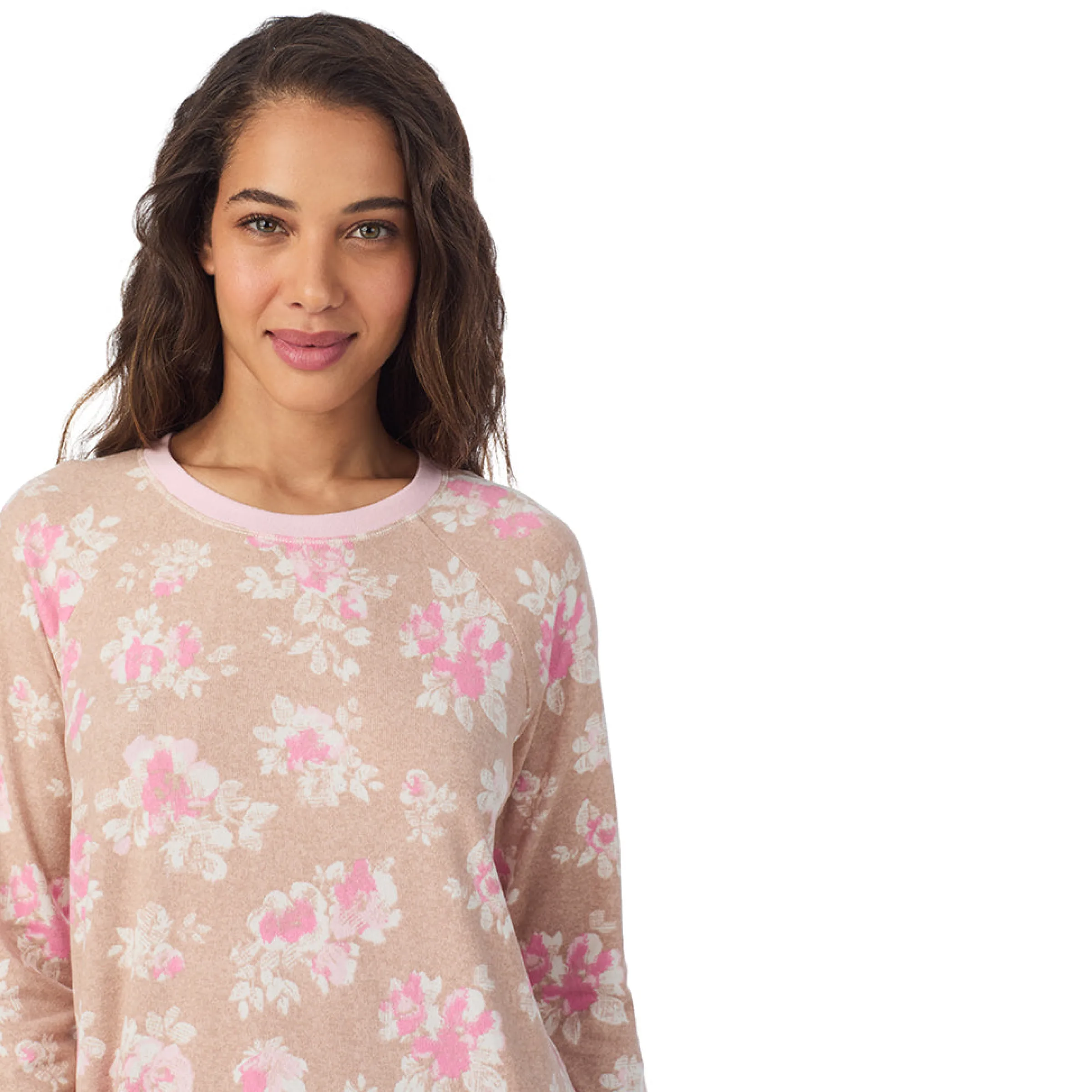 Online Brushed Sweater Knit Long Sleeve Sleepshirt Women Sleepwear|Long Sleeves