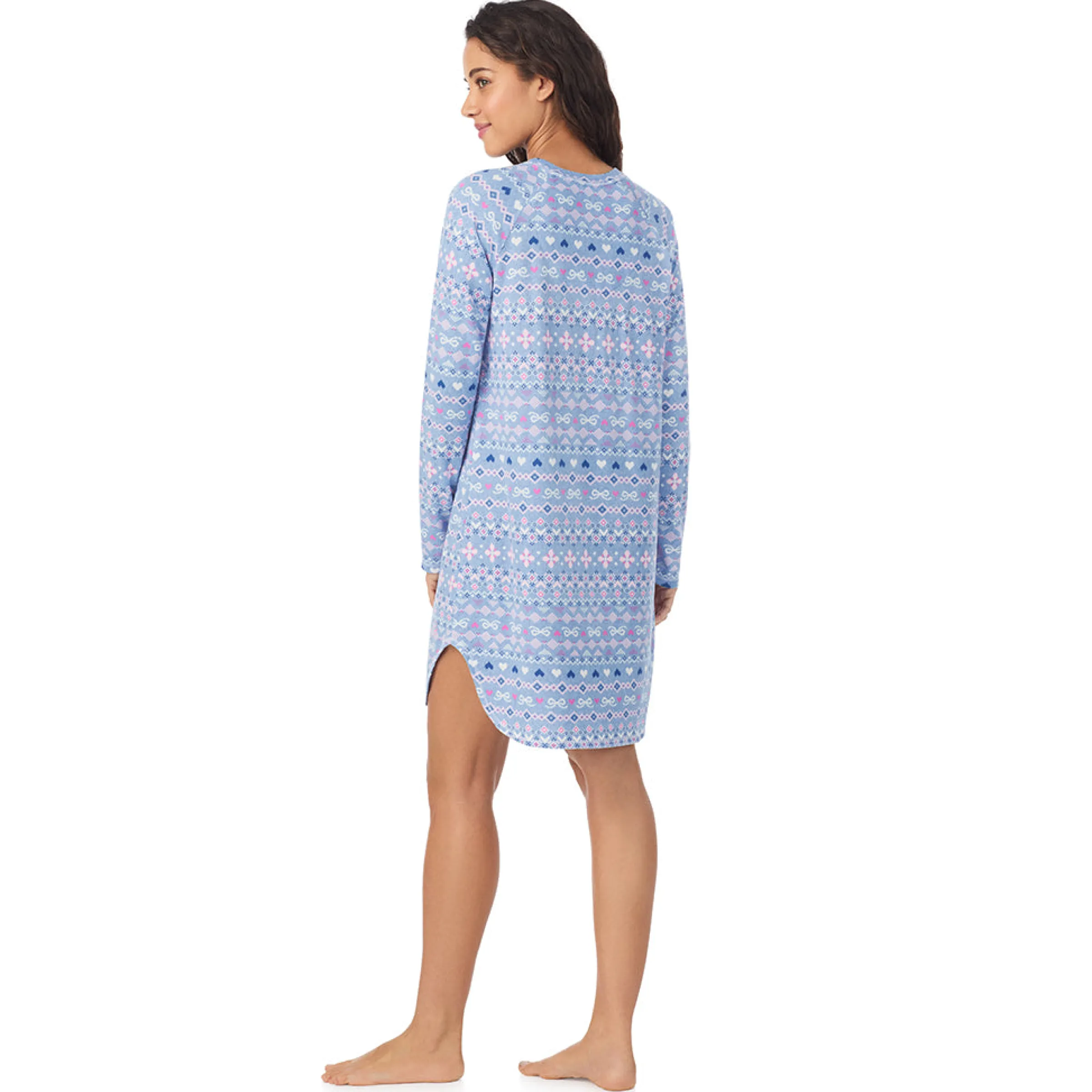 Online Brushed Sweater Knit Long Sleeve Sleepshirt Women Sleepwear|Long Sleeves