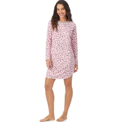 Online Brushed Sweater Knit Long Sleeve Sleepshirt Women Sleepwear|Long Sleeves