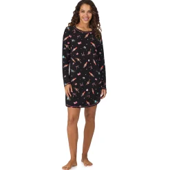 Online Brushed Sweater Knit Long Sleeve Sleepshirt Women Sleepwear|Long Sleeves