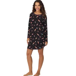 Online Brushed Sweater Knit Long Sleeve Sleepshirt Women Sleepwear|Long Sleeves