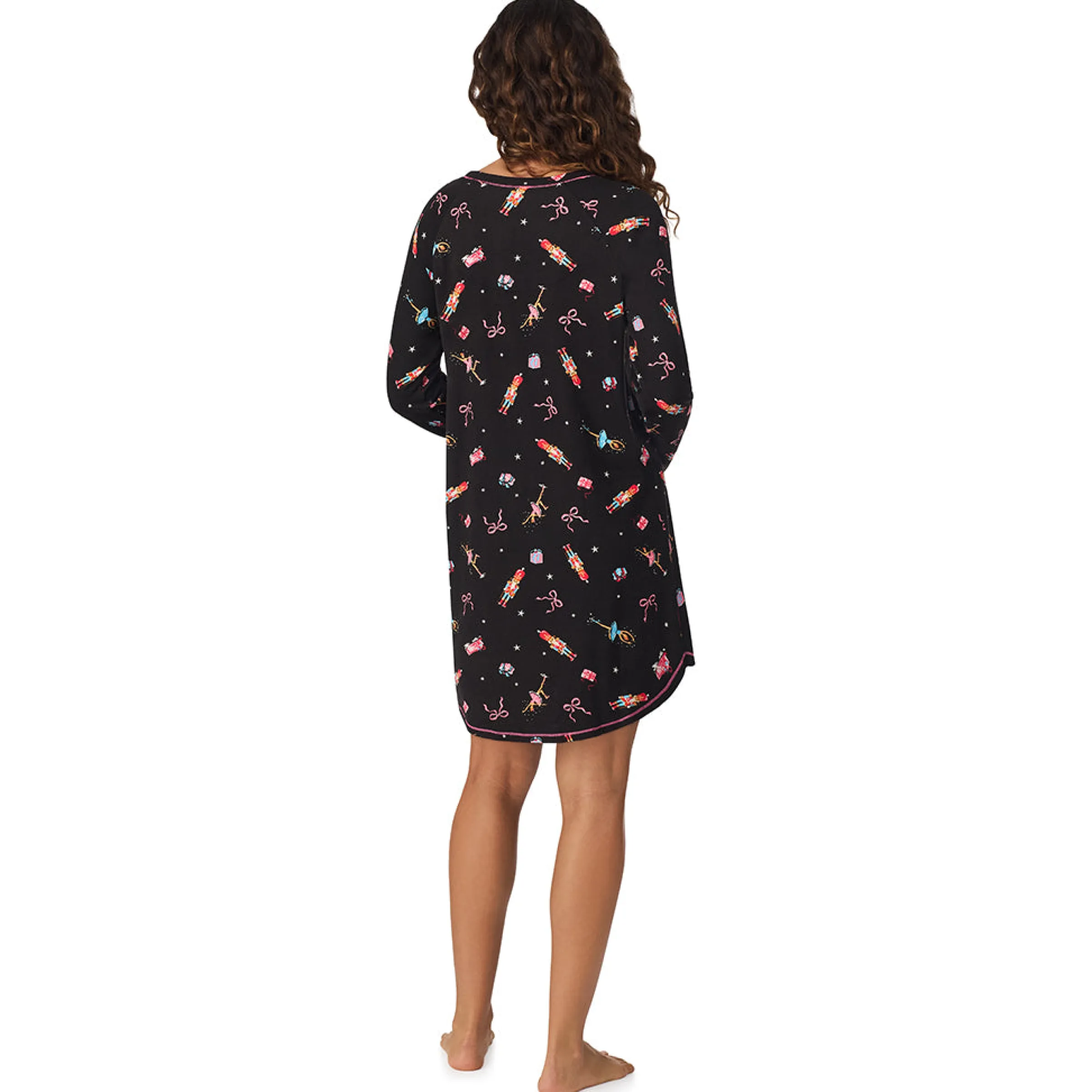 Online Brushed Sweater Knit Long Sleeve Sleepshirt Women Sleepwear|Long Sleeves
