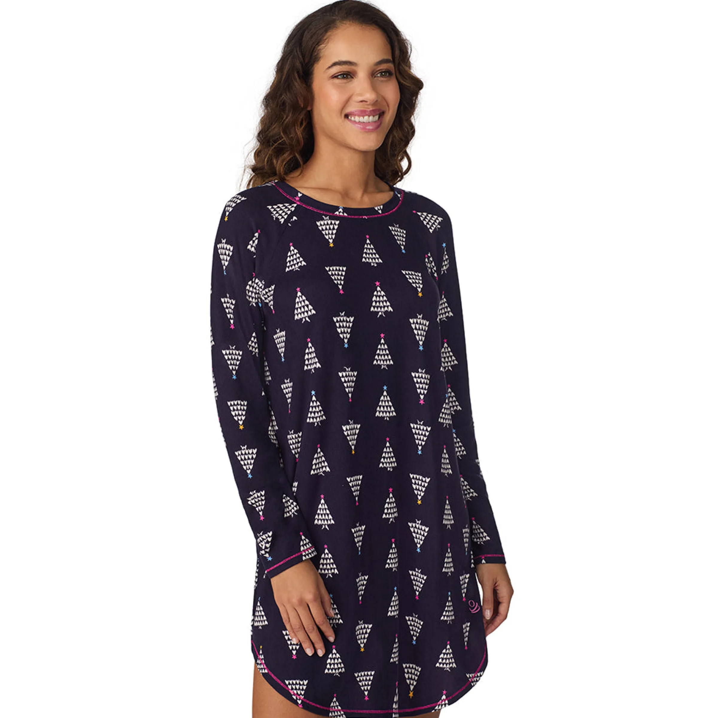 Online Brushed Sweater Knit Long Sleeve Sleepshirt Women Sleepwear|Long Sleeves