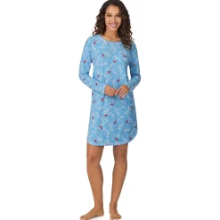 Online Brushed Sweater Knit Long Sleeve Sleepshirt Women Sleepwear|Long Sleeves