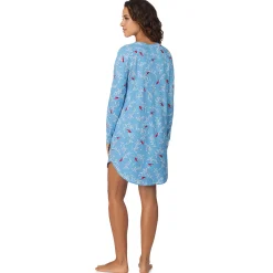 Online Brushed Sweater Knit Long Sleeve Sleepshirt Women Sleepwear|Long Sleeves