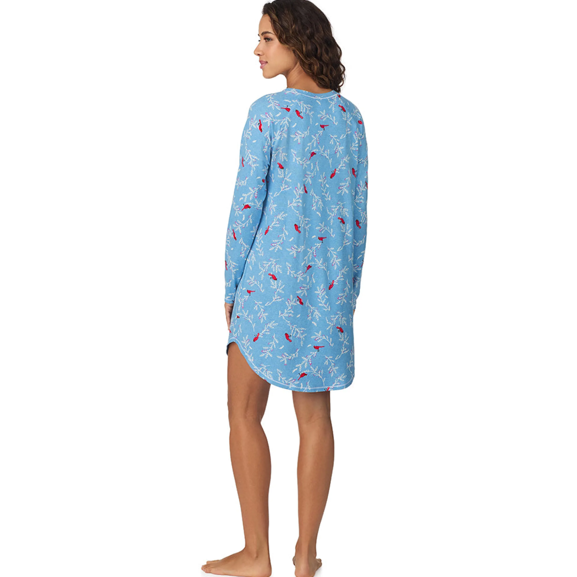 Online Brushed Sweater Knit Long Sleeve Sleepshirt Women Sleepwear|Long Sleeves