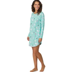Online Brushed Sweater Knit Long Sleeve Sleepshirt Women Sleepwear|Long Sleeves