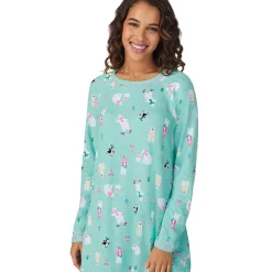 Online Brushed Sweater Knit Long Sleeve Sleepshirt Women Sleepwear|Long Sleeves