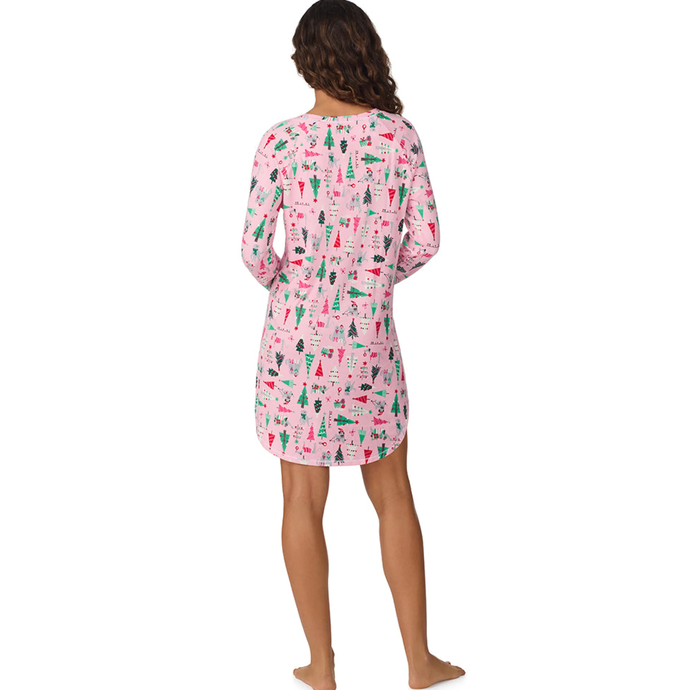 Online Brushed Sweater Knit Long Sleeve Sleepshirt Women Sleepwear|Long Sleeves