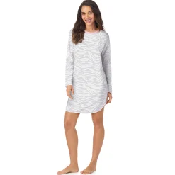 Online Brushed Sweater Knit Long Sleeve Sleepshirt Women Sleepwear|Long Sleeves