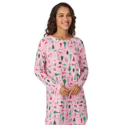 Online Brushed Sweater Knit Long Sleeve Sleepshirt Women Sleepwear|Long Sleeves