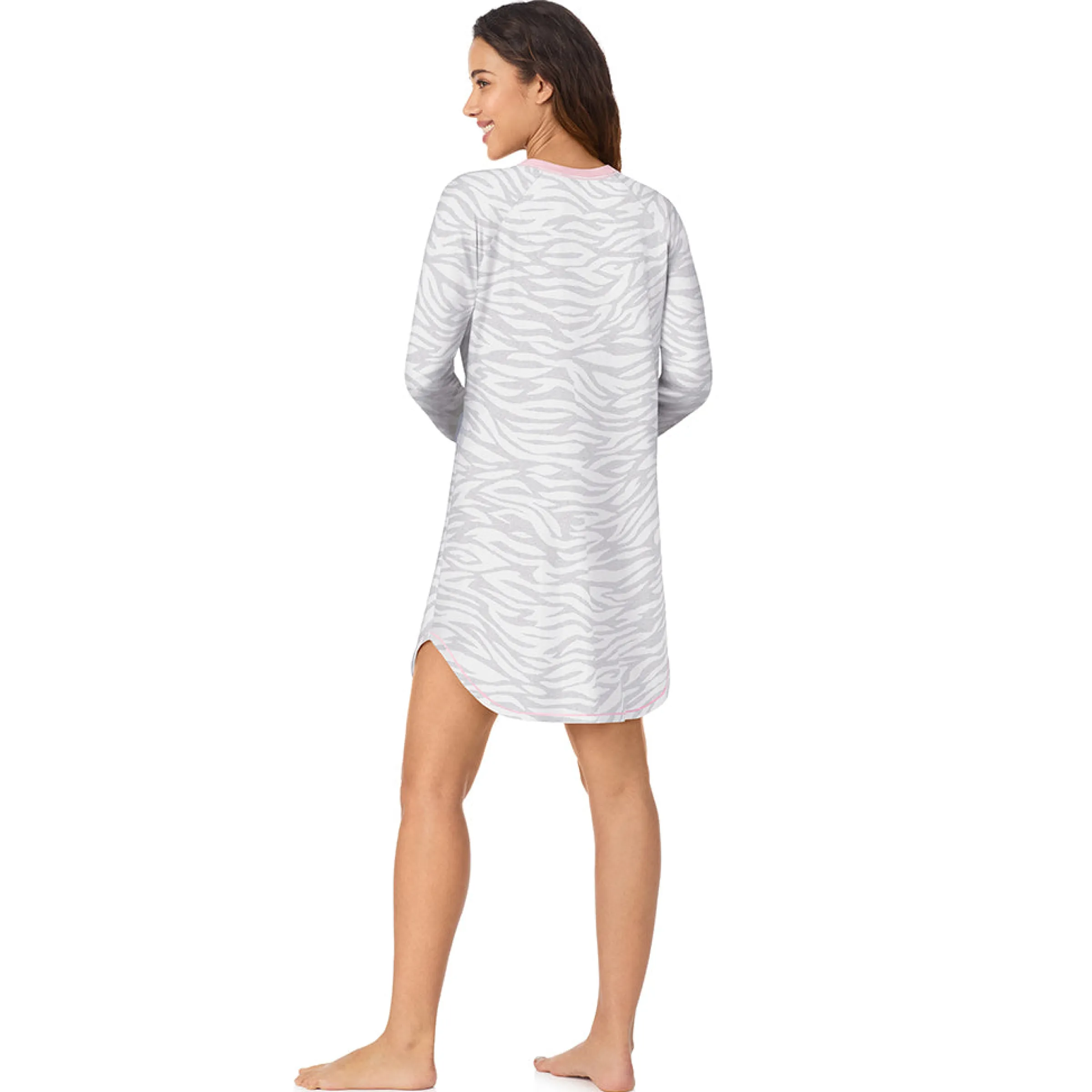 Online Brushed Sweater Knit Long Sleeve Sleepshirt Women Sleepwear|Long Sleeves
