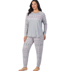 New Brushed Sweater Knit Long Sleeve Pajama Set PLUS Women Sleepwear|Plus Size