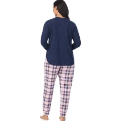 New Brushed Sweater Knit Long Sleeve Pajama Set PLUS Women Sleepwear|Plus Size