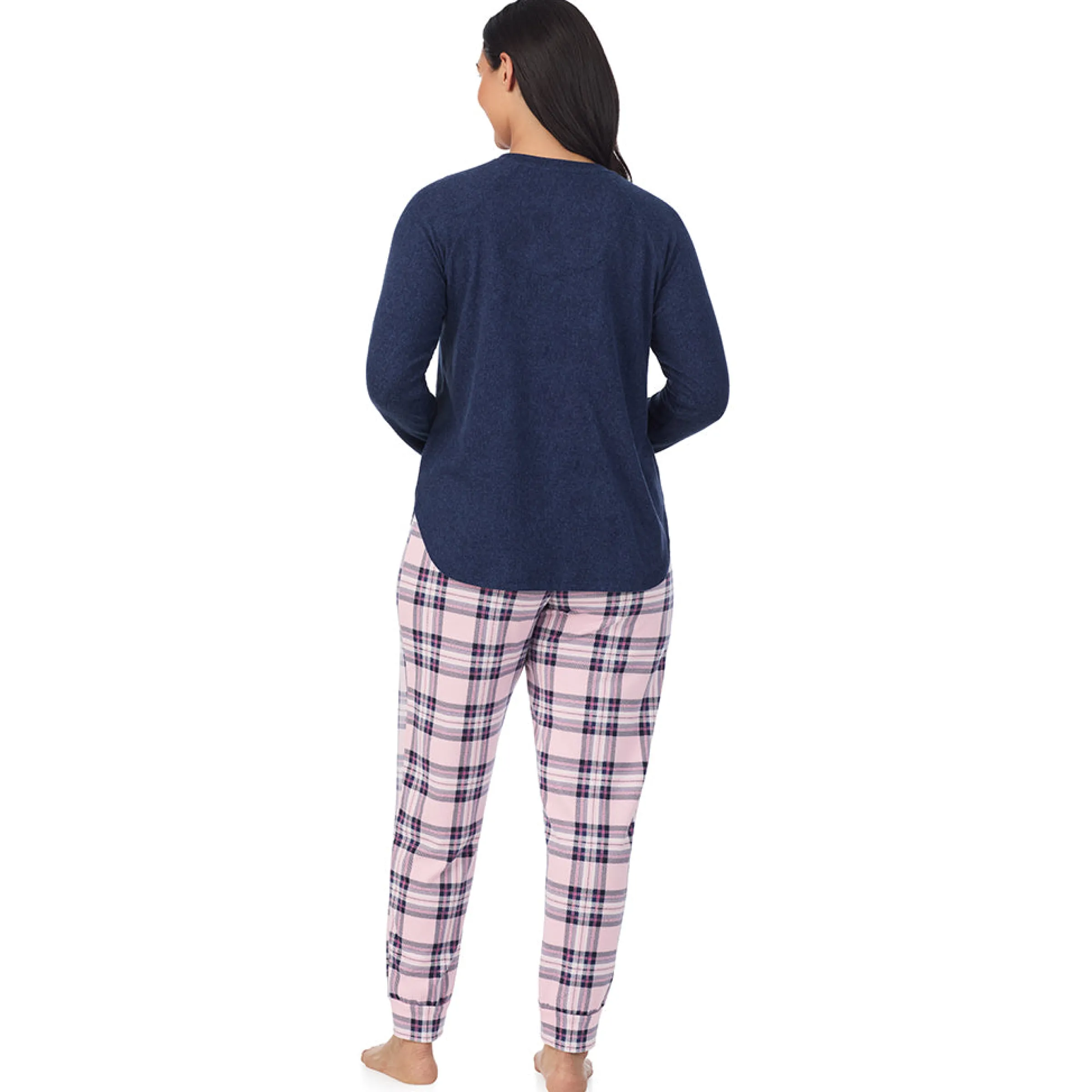 New Brushed Sweater Knit Long Sleeve Pajama Set PLUS Women Sleepwear|Plus Size