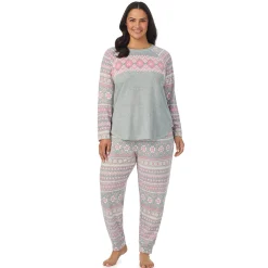 New Brushed Sweater Knit Long Sleeve Pajama Set PLUS Women Sleepwear|Plus Size