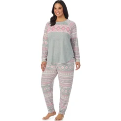 New Brushed Sweater Knit Long Sleeve Pajama Set PLUS Women Sleepwear|Plus Size