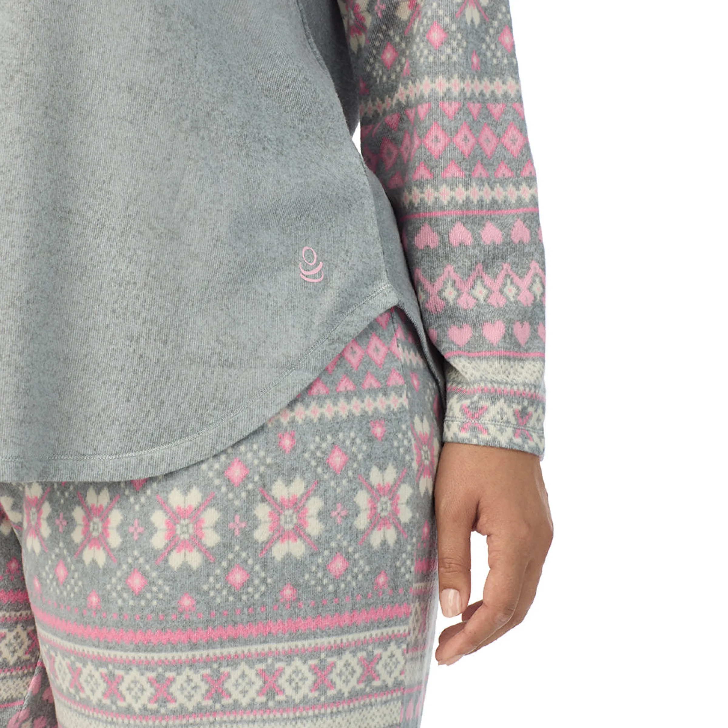 New Brushed Sweater Knit Long Sleeve Pajama Set PLUS Women Sleepwear|Plus Size