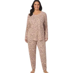 New Brushed Sweater Knit Long Sleeve Pajama Set PLUS Women Sleepwear|Plus Size