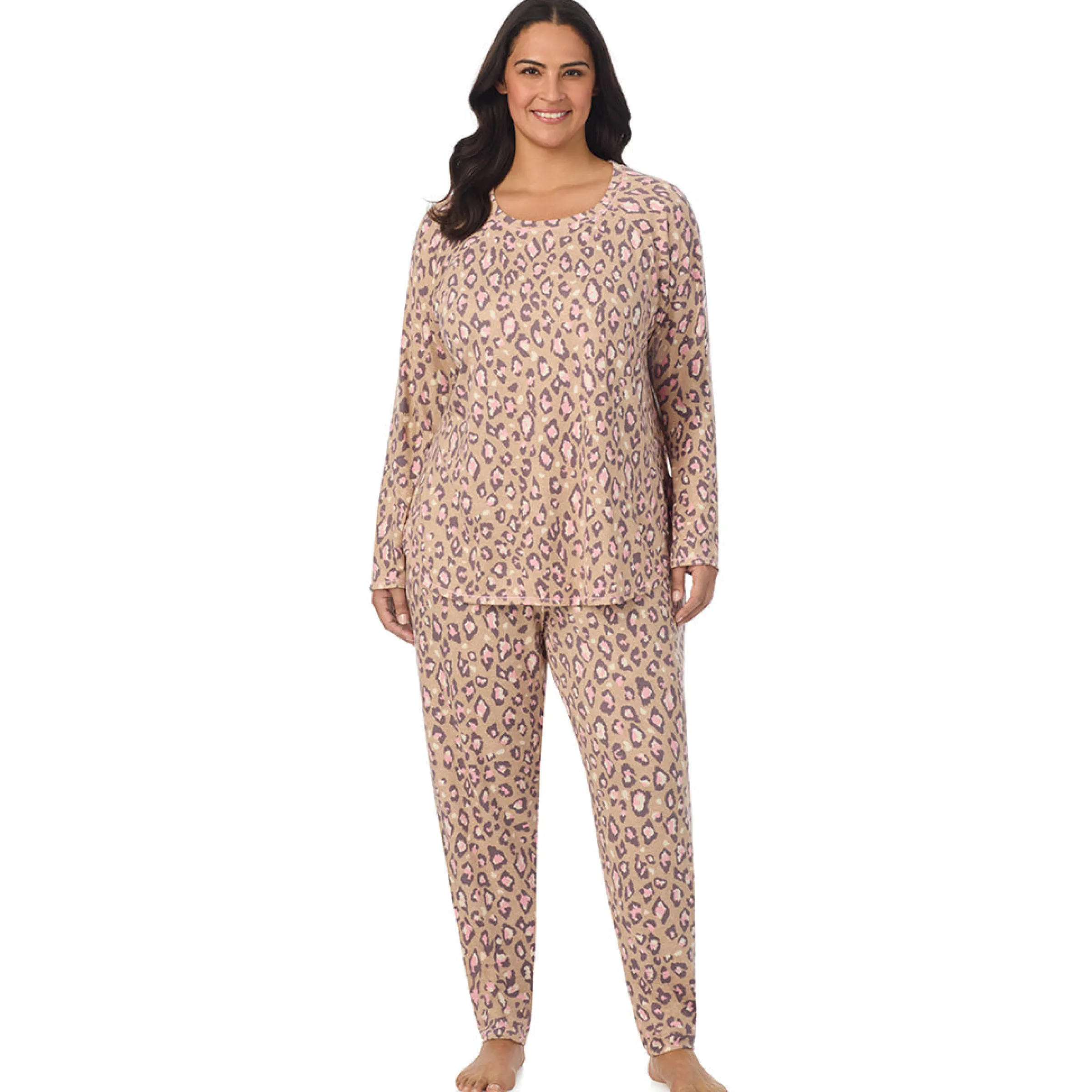New Brushed Sweater Knit Long Sleeve Pajama Set PLUS Women Sleepwear|Plus Size