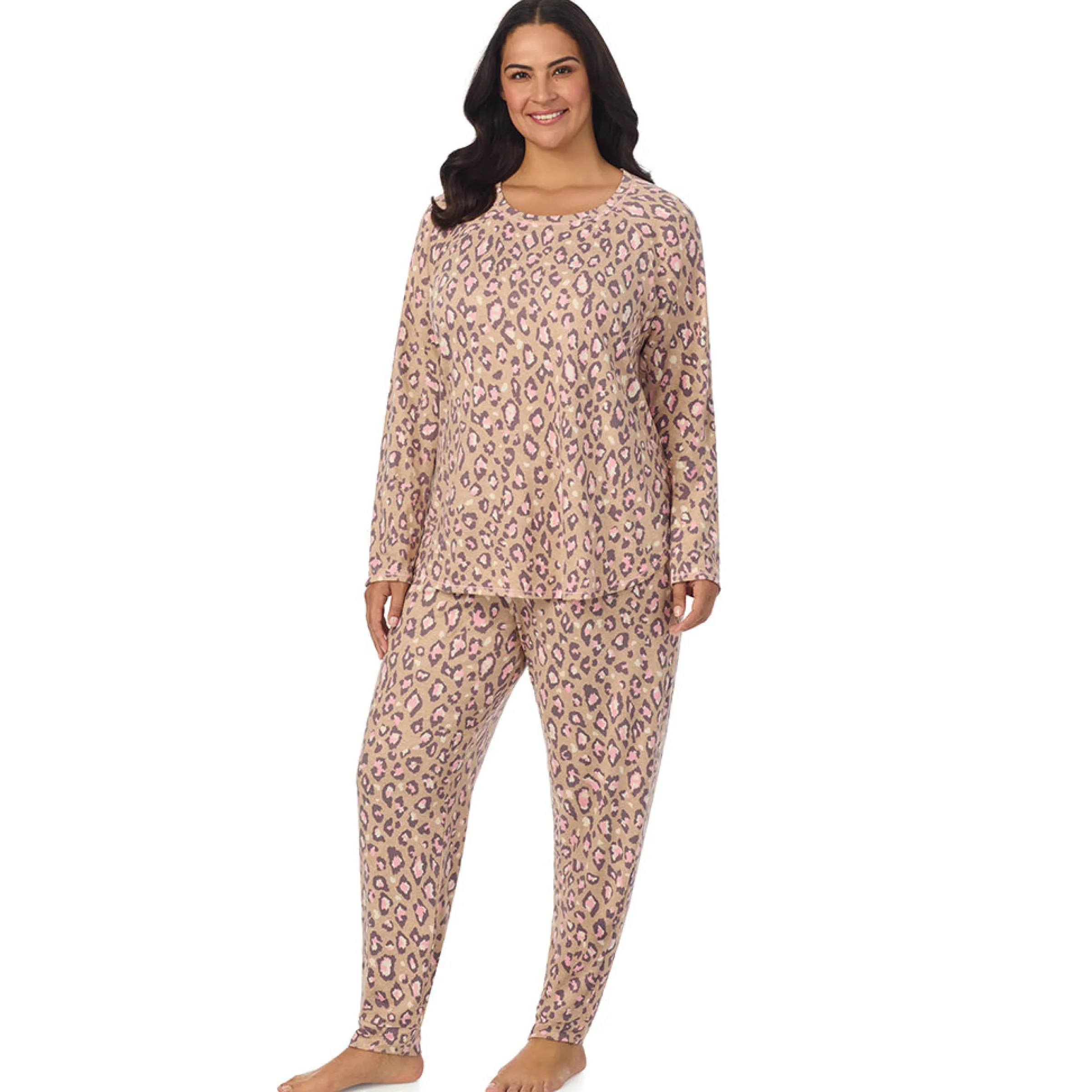 New Brushed Sweater Knit Long Sleeve Pajama Set PLUS Women Sleepwear|Plus Size