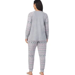 New Brushed Sweater Knit Long Sleeve Pajama Set PLUS Women Sleepwear|Plus Size