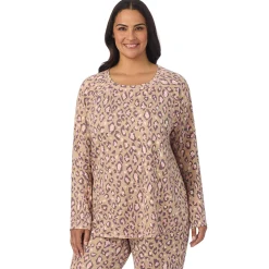 New Brushed Sweater Knit Long Sleeve Pajama Set PLUS Women Sleepwear|Plus Size