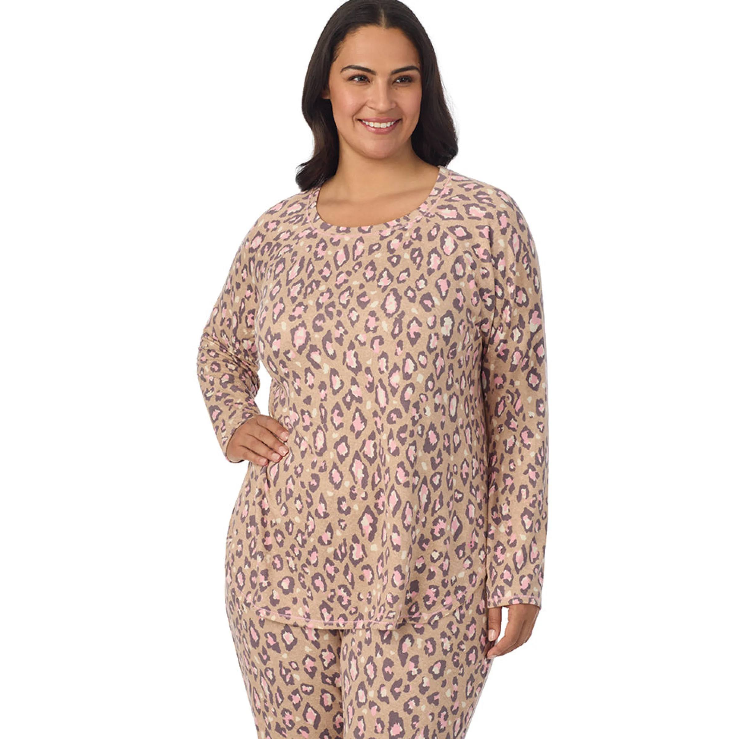 New Brushed Sweater Knit Long Sleeve Pajama Set PLUS Women Sleepwear|Plus Size