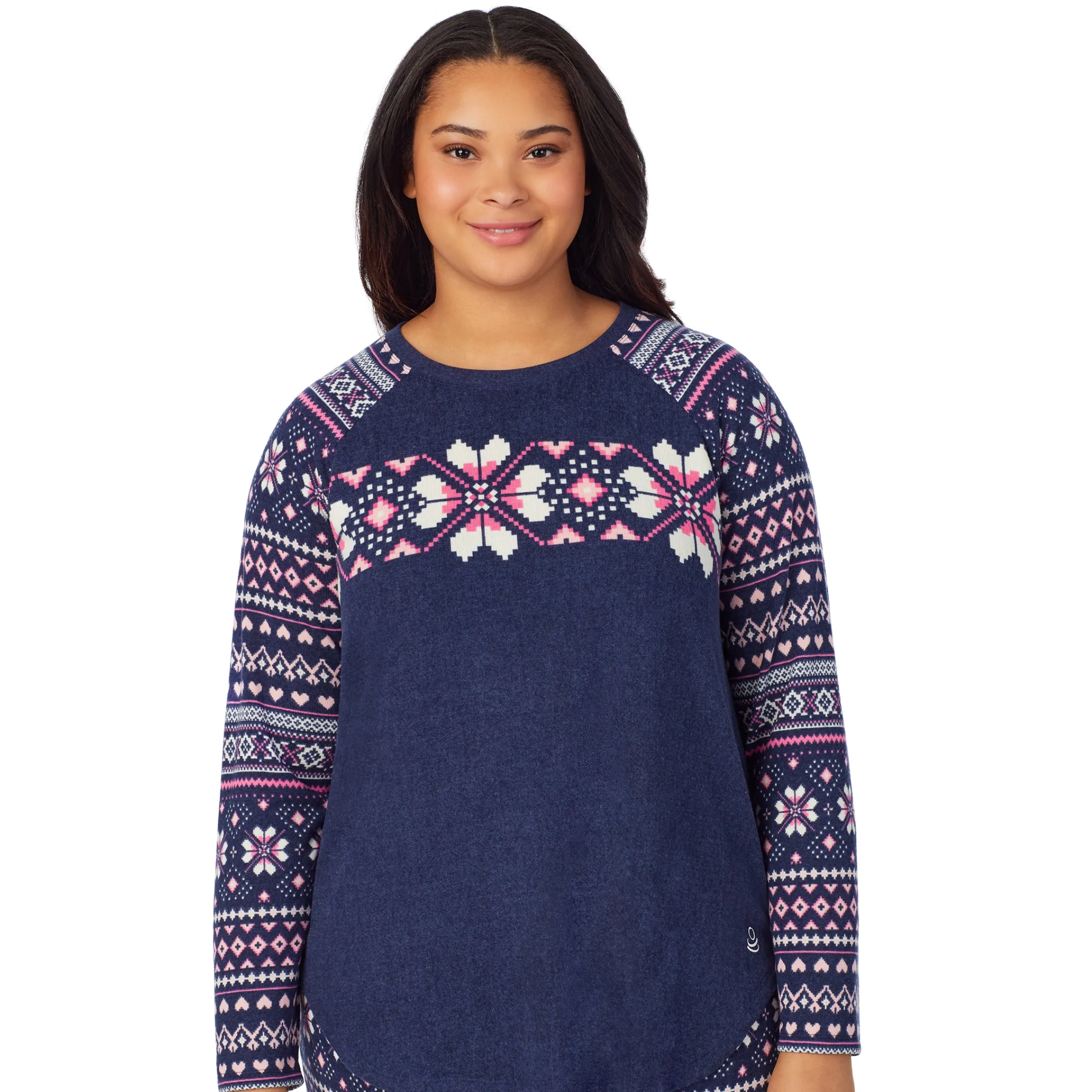New Brushed Sweater Knit Long Sleeve Pajama Set PLUS Women Sleepwear|Plus Size