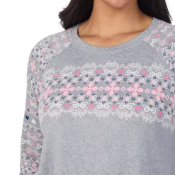New Brushed Sweater Knit Long Sleeve Pajama Set PLUS Women Sleepwear|Plus Size