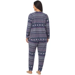 New Brushed Sweater Knit Long Sleeve Pajama Set PLUS Women Sleepwear|Plus Size
