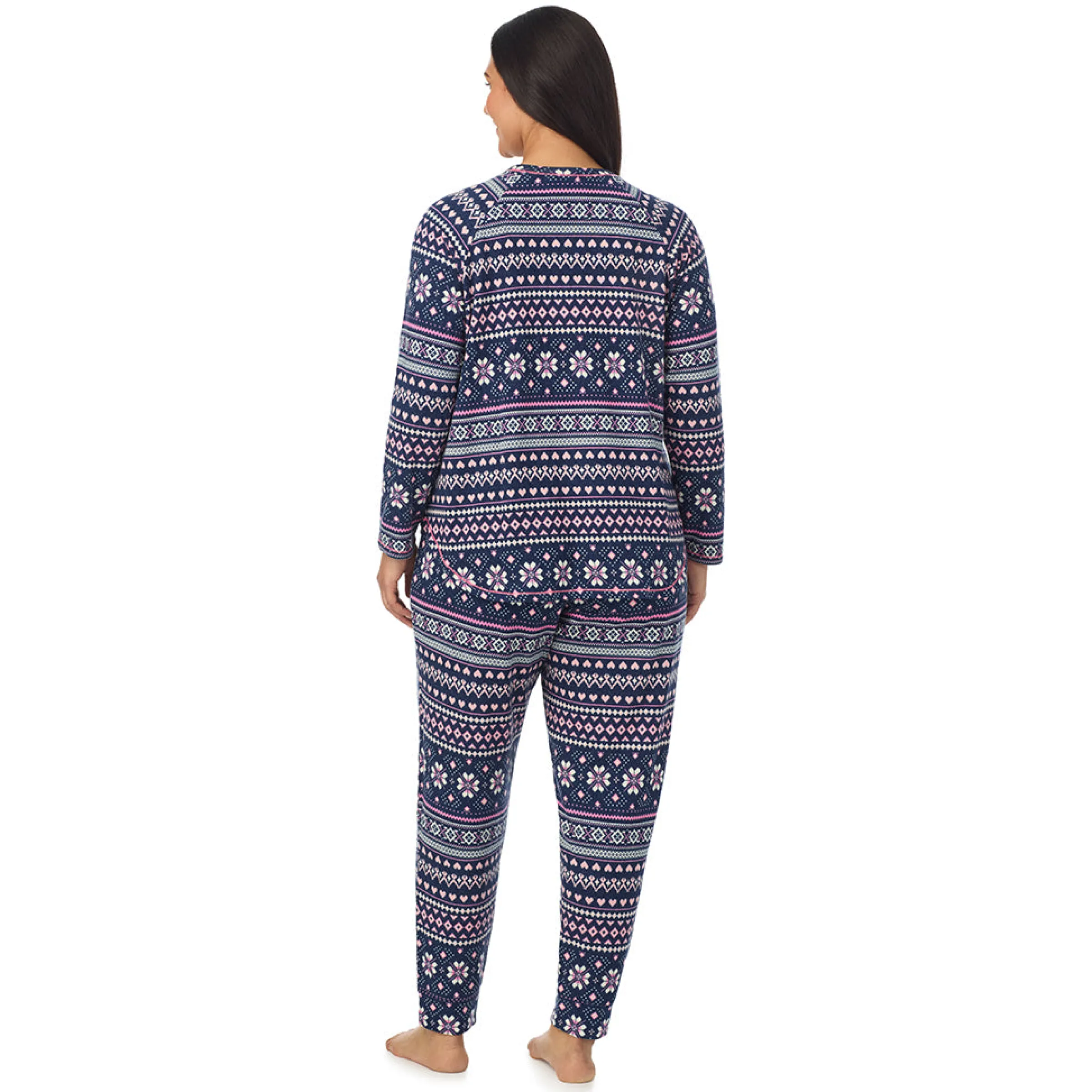 New Brushed Sweater Knit Long Sleeve Pajama Set PLUS Women Sleepwear|Plus Size
