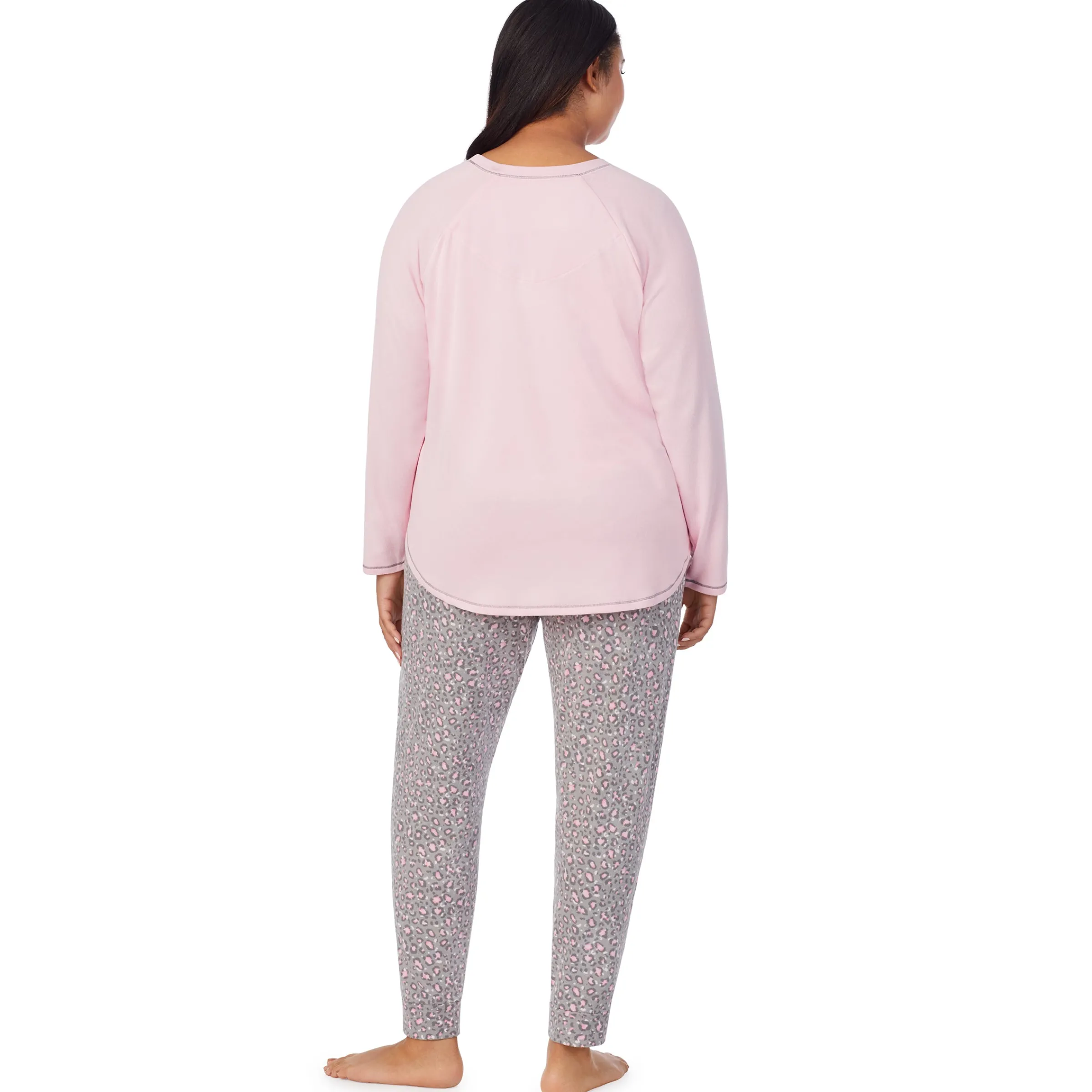 New Brushed Sweater Knit Long Sleeve Pajama Set PLUS Women Sleepwear|Plus Size