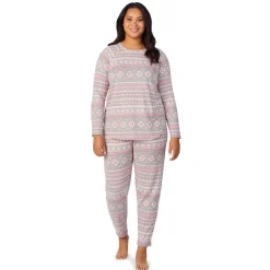 New Brushed Sweater Knit Long Sleeve Pajama Set PLUS Women Sleepwear|Plus Size