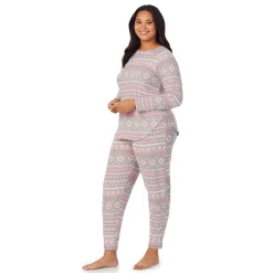 New Brushed Sweater Knit Long Sleeve Pajama Set PLUS Women Sleepwear|Plus Size